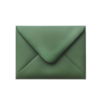 Green Envelope , Transparent Background, Clean Design, Green Envelope, Sealed Rectangular Envelope, Modern and Simple Style, Isolated Graphic Element for Mail png