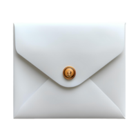 white envelope , Transparent Background, Clean Design, white envelope, Sealed Rectangular Envelope, Modern and Simple Style, Isolated Graphic Element for Mail png