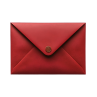 Red Envelope , Transparent Background, Clean Design, Red Envelope, Sealed Rectangular Envelope, Modern and Simple Style, Isolated Graphic Element for Mail png