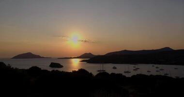 View Of The Aegean Sea During The Afternoon Seen From The Temple Of Poseidon video