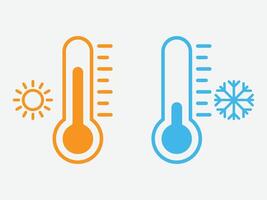 Thermometer icons. Thermometer with cold and hot symbol. Can use for web and mobile app illustration. Measurement Icon. vector