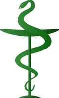 The emblem of pharmacies, the Cup of Hygea goddess of health with the snake of Aesculapius vector