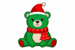 Adorable Christmas Teddy Graphics for Holiday Design Projects Ideal for Greeting Cards, Logos, Illustrations, Gift Tags, and Unique Seasonal Branding to Add a Touch of Festive Cheer vector