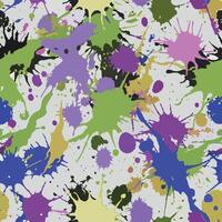 A colorful paint splatter pattern on a white background vector