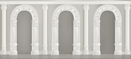 Types of arches realistic composition background vector