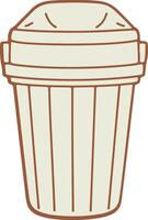 A trash can icon on a white background vector