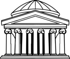 The Pantheon Building Architecture vector