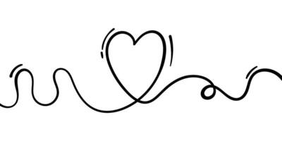 Valentines continuous line art hand drawn. illustration vector