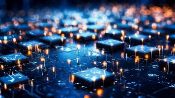 A close up of a circuit board with many small squares on it video