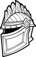 A helmet with flames on it coloring page vector
