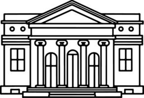 Ancient Building hand drawn vector