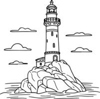 Pharos Island Lighthouse vector
