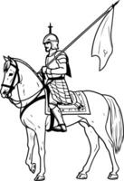 Lancer from the Norman Army vector