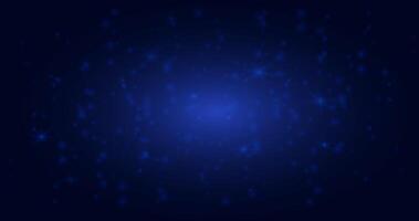 A glowing blue starry background with sparkling particles. Ideal for night sky designs, magical effects, space themes, or festive backgrounds in digital media. vector
