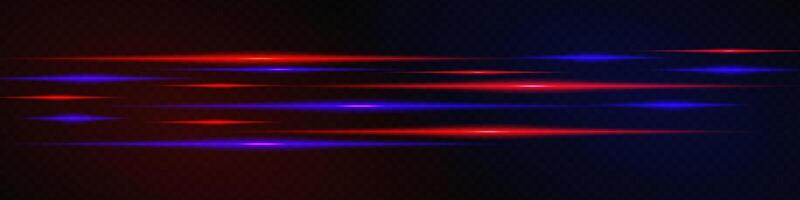 Abstract red and blue neon light streaks layered diagonally on a dark background, creating a dynamic and futuristic visual effect. vector