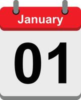 Simple Calendar icon with date and month vector