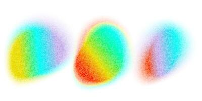 Set abstract gradient blobs. Mesh. Modern trendy retro Fluid Noise Blurred rainbow shapes. Curvy y2k vibrant colors. Liquid glowing holographic effect. Design for web. eps10 vector