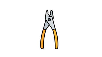 Animated pliers with orange handles and metal jaws, a useful tool for DIY projects and repairs in home or work settings video