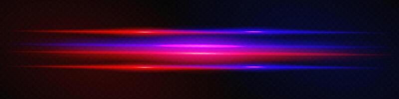 Abstract red and blue neon light streaks layered diagonally on a dark background, creating a dynamic and futuristic visual effect. vector