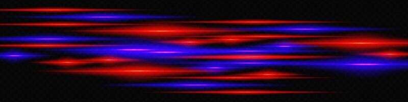 Abstract red and blue neon light streaks layered diagonally on a dark background, creating a dynamic and futuristic visual effect. vector