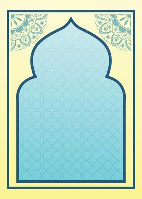Islamic frame design template and minimal luxury abstract background design