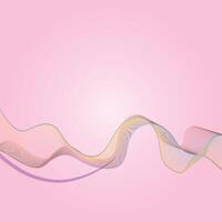 Pink color wavy lines abstract background vector
