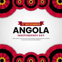 Angola Independence day with Unique Ornament Flag Abstract Banner Background Design blank space area vector