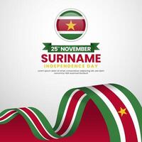 Suriname Independence Day November 25th Celebration Square Background Design. Template for Poster, Banner, Advertising, Greeting Card or Print Design Element vector