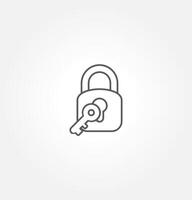 Padlock with keyhole icon, security icon. Lock icon set. Padlock open and closed. Locked and unlocked icon. Security symbol. illustration. vector