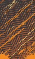 Geometric lines pattern with abstract grunge brush strokes vector