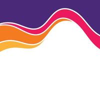 Abstract colorful wavy lines blank square background vector