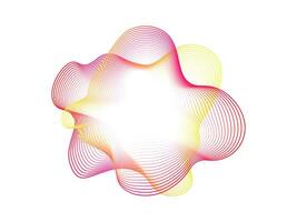 Set of multicolored neon sound wave vibrations. Sound curve , radial spectrum. Colorful template for music poster and banner. radial spectrum. vector