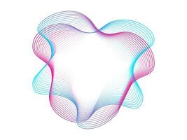 Set of multicolored neon sound wave vibrations. Sound lines, radial spectrum. Colorful template for music poster and banner. radial spectrum. vector
