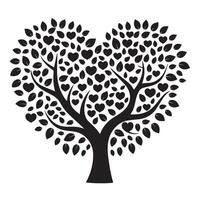 Tree Silhouette Art Illustration with White Background vector