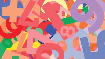 abstract colorful number background vector