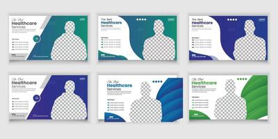 Bundle Digital Online Business Ideas Thumbnail, Abstract Thumbnail With Modern Editable Custom Template Banner Design vector