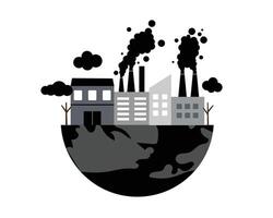 Pollution or environmental pollution that is harmful to the earth vector