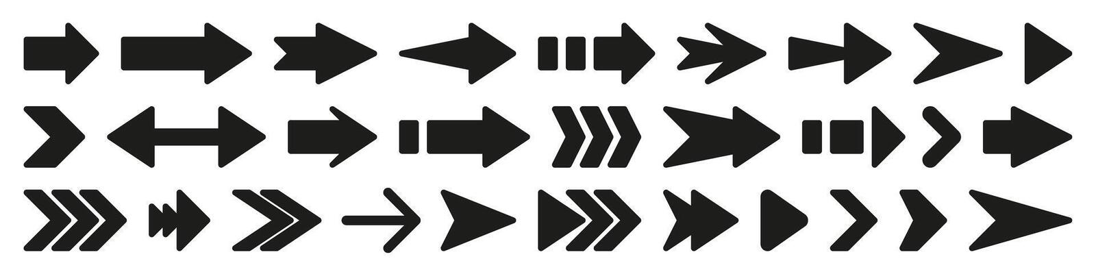 A set of arrows that are arranged in different directions