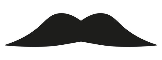 A black mustache icon on a white background vector
