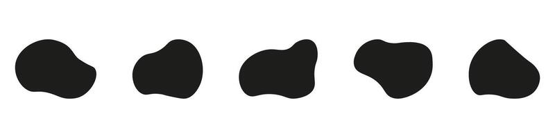 A set of four black shapes on a white background vector