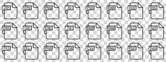 A set of black and white pencils on a white background vector