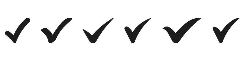A set of four different brush strokes on a white background vector