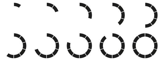 A set of circular shapes with different sizes vector