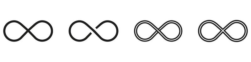 A set of four different shapes that are arranged in a circle vector