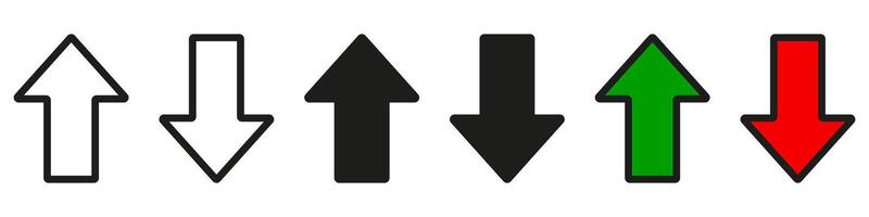 Arrows pointing in different directions on a white background vector