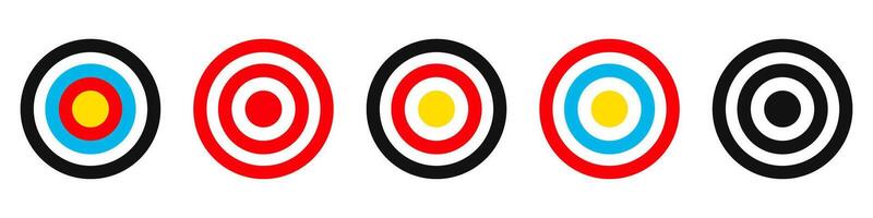 Four different colored arrows on a white background vector