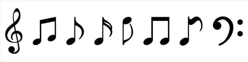 Music notes on a white background vector