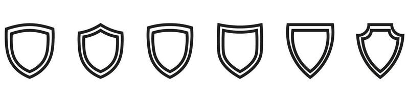 A set of six different types of swords vector