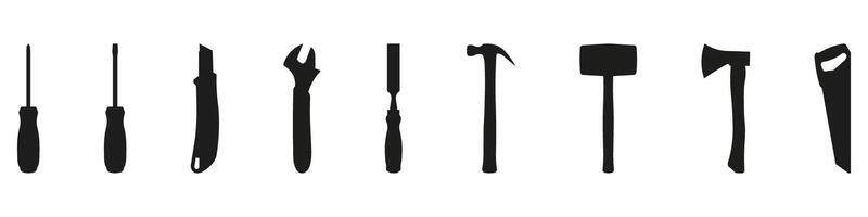 A set of tools on a white background vector