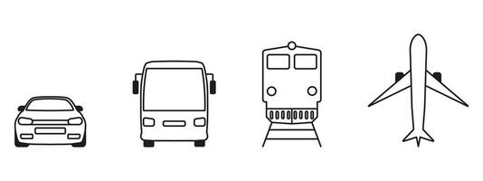 A set of different types of transportation vector